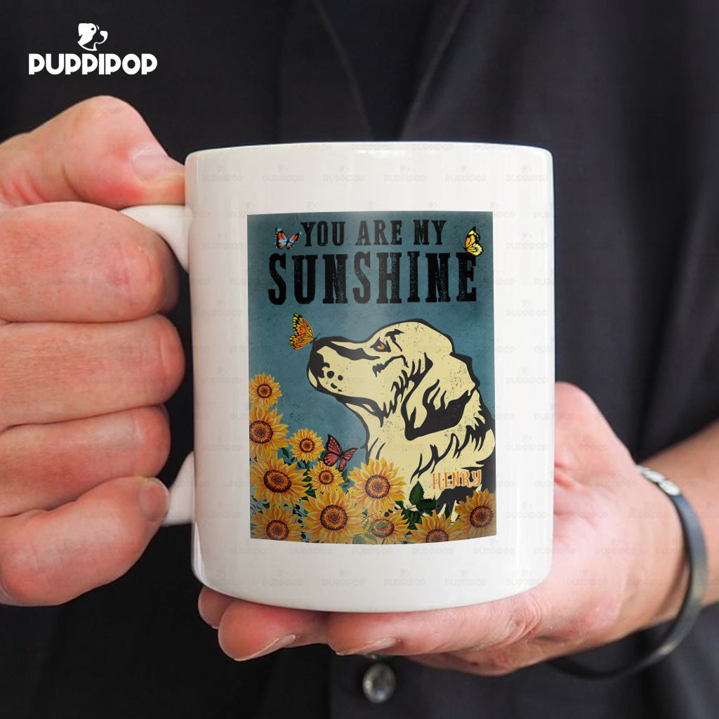 Custom Dog Mug - Personalized You Are My Sunshine Gift For Dad - White Mug