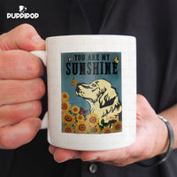 Thumbnail for Custom Dog Mug - Personalized You Are My Sunshine Gift For Dad - White Mug