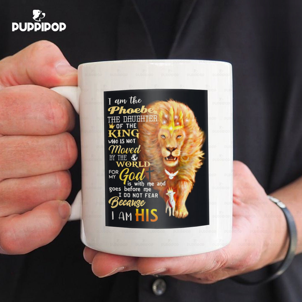 Custom Lion Mug - Personalized Daughter Of The King Gift For Dad - White Mug