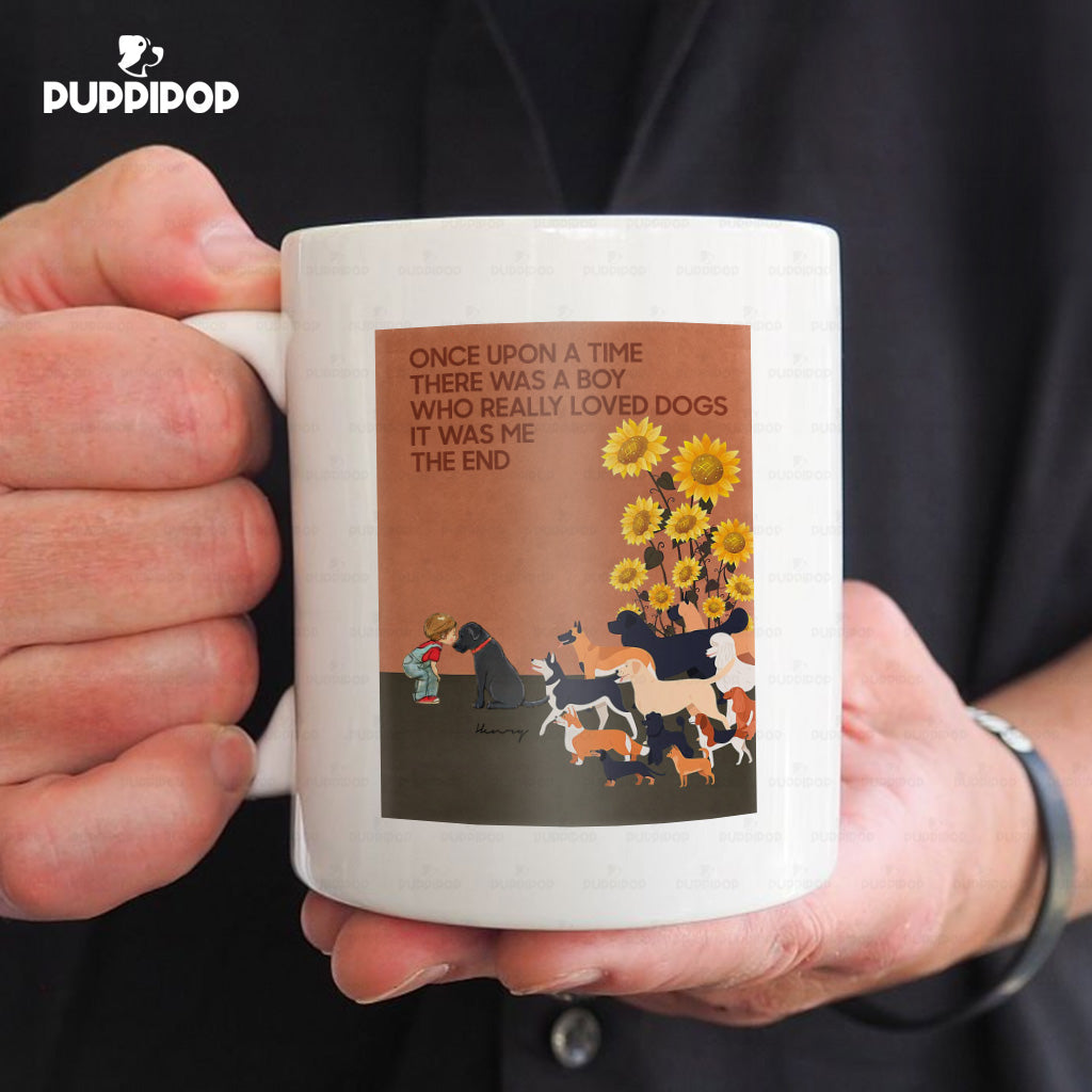 Custom Dog Mug - Personalized Once Upon A Time Gift For Dad - White Mug