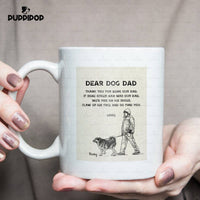 Thumbnail for Custom Dog Mug - Personalized Thank You For Being Our Dad Gift For Dad - White Mug