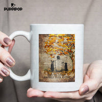 Thumbnail for Custom Dog Mug - Personalized Man And Two Dogs Beside The Tree Gift For Dad - White Mug