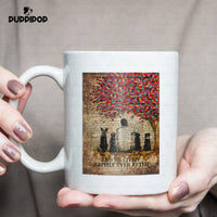 Thumbnail for Custom Dog Mug - Personalized Man And Four Dogs Beside The Tree Gift For Dad - White Mug