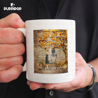 Thumbnail for Personalized Dog Gift Idea - Woman And A Dog Beside The Tree For Mom - White Mug