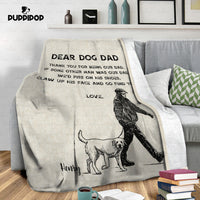 Thumbnail for Custom Dog Blanket - Personalized Thank You For Being Our Dad Gift For Dad - Fleece Blanket