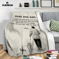 Thumbnail for Custom Dog Blanket - Personalized Thank You For Being Our Dad Gift For Dad - Fleece Blanket