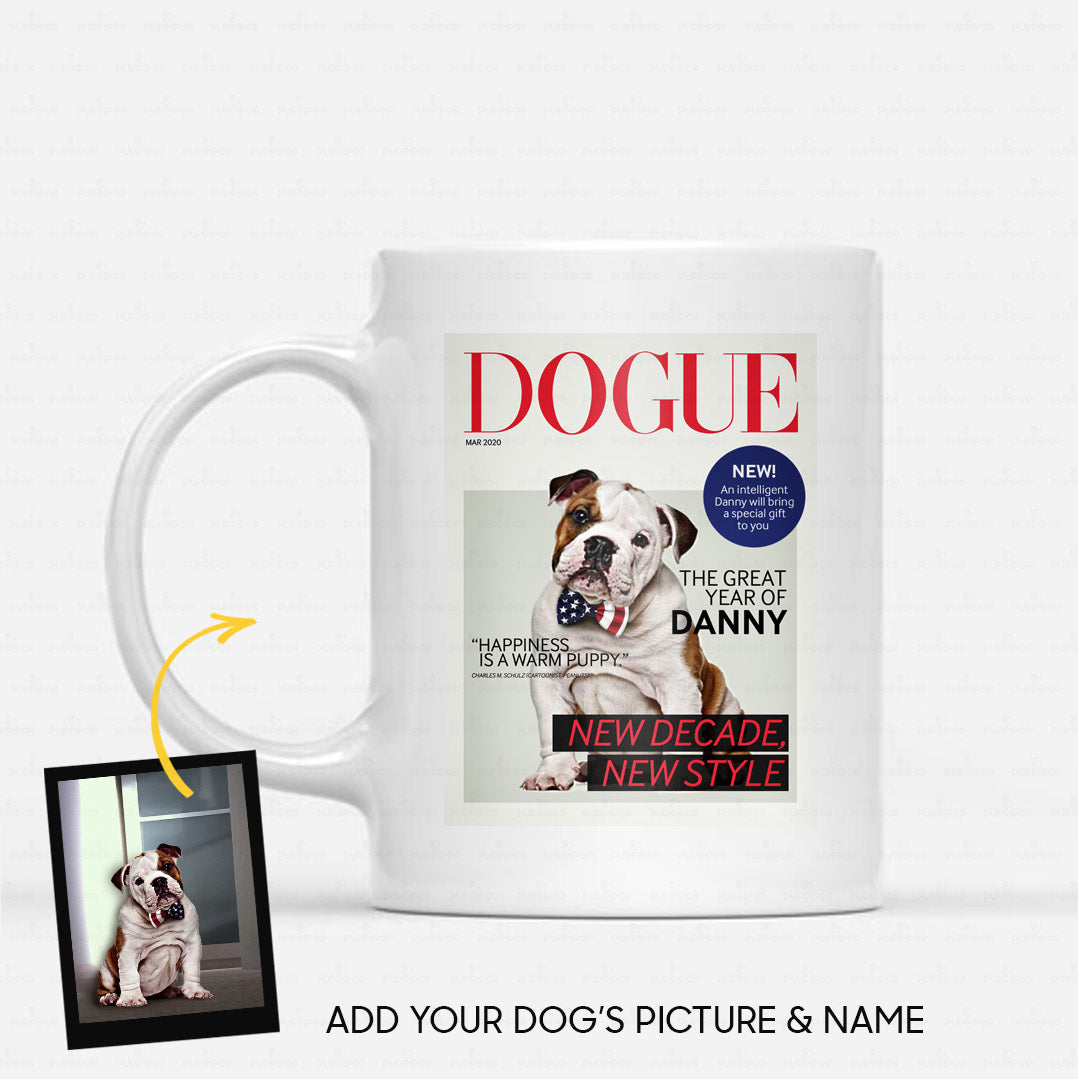 Custom Dog Mug - Personalized Magazine Gift Idea For Dog Lover - White Mug