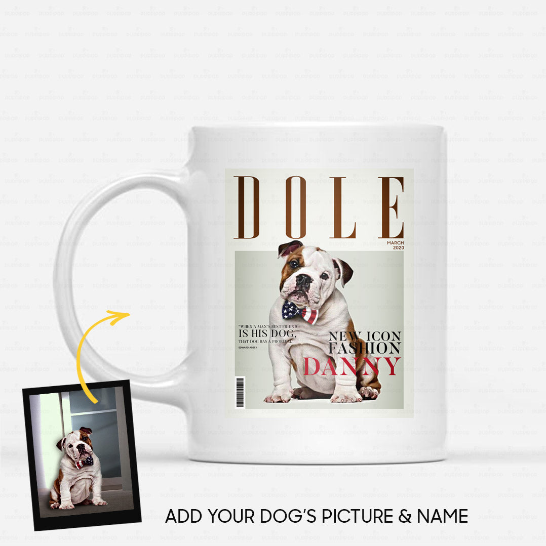 Custom Dog Mug - Personalized Magazine Gift Idea For Dog Lover - White Mug