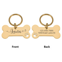 Thumbnail for Personalized Pet  Dog Tags Shiny Steel Free Engraving Kitten Puppy Anti-lost Collars Tag for Dog Cat Nameplate Pet Accessoires