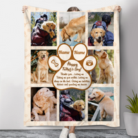 Thumbnail for Blanket Dad Gift From Dog, Dog Dad Father's Day Gifts, Customized Dad Dog Gifts, Happy Fathers Day Dog Dad - Best Personalized Gifts for Everyone