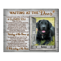 Thumbnail for Pet Memorial Gift, Dog Loss Gift, Waiting At The Door Personalized Dog Photo Canvas Print - Best Personalized Gifts for Everyone