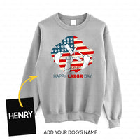 Thumbnail for Personalized Dog Gift Idea - Happy Labor Day For Dog Lovers - Standard Crew Neck Sweatshirt