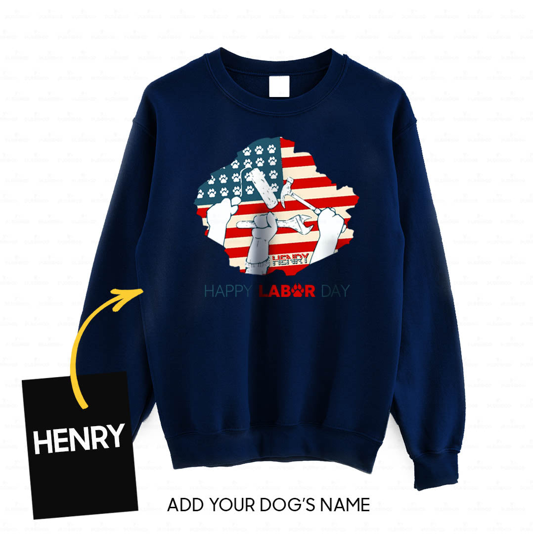 Personalized Dog Gift Idea - Happy Labor Day For Dog Lovers - Standard Crew Neck Sweatshirt