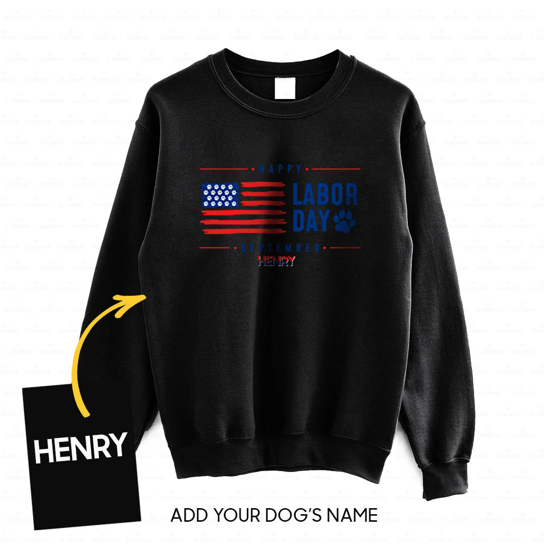 Personalized Dog Gift Idea - Happy Labor Day September For Dog Lovers - Standard Crew Neck Sweatshirt