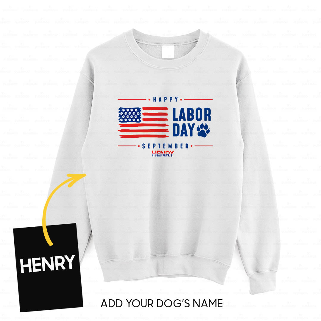 Personalized Dog Gift Idea - Happy Labor Day September For Dog Lovers - Standard Crew Neck Sweatshirt