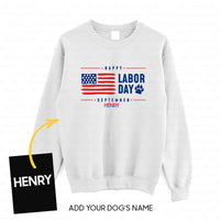 Thumbnail for Personalized Dog Gift Idea - Happy Labor Day September For Dog Lovers - Standard Crew Neck Sweatshirt