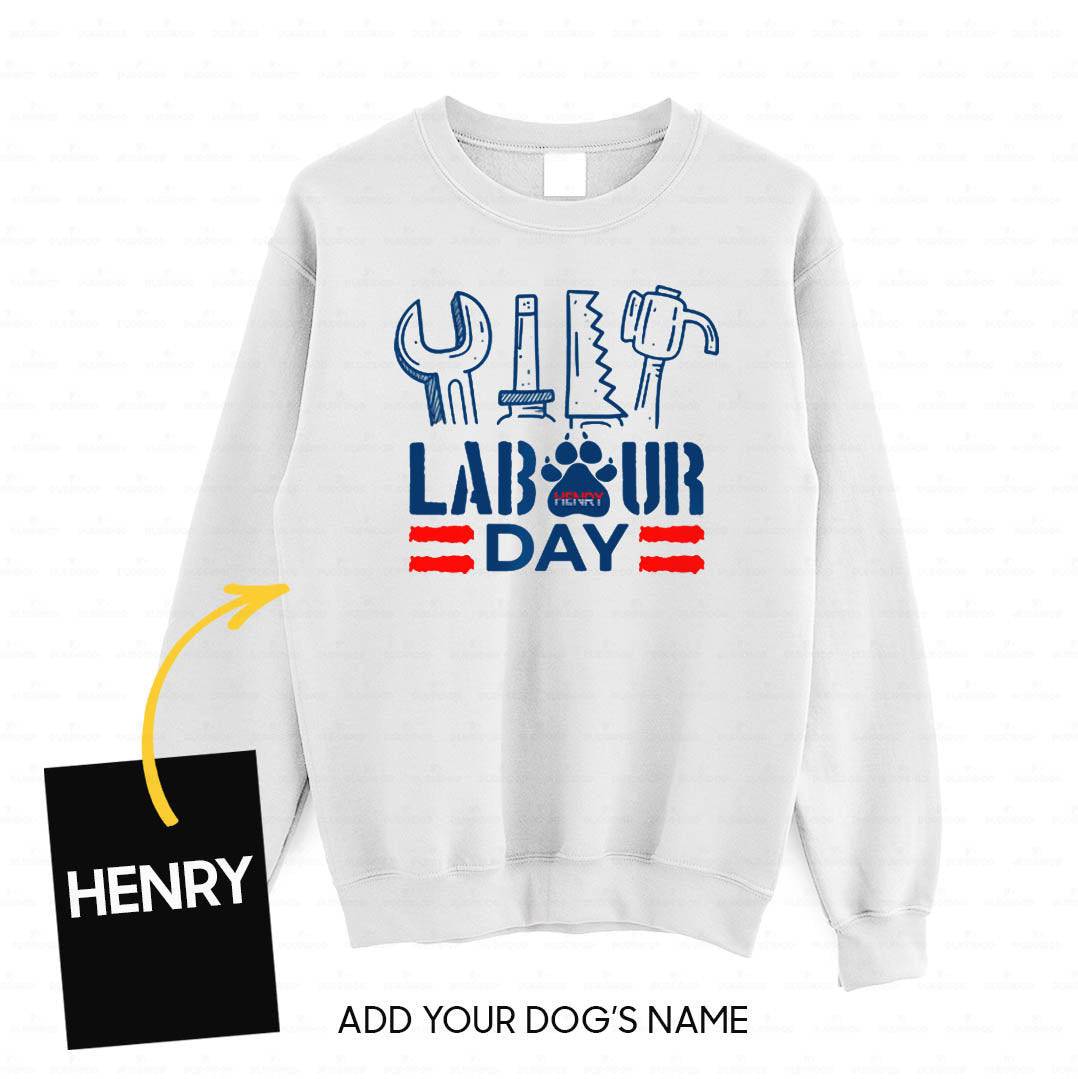 Personalized Dog Gift Idea - Happy Simple Labor Day For Dog Lovers - Standard Crew Neck Sweatshirt