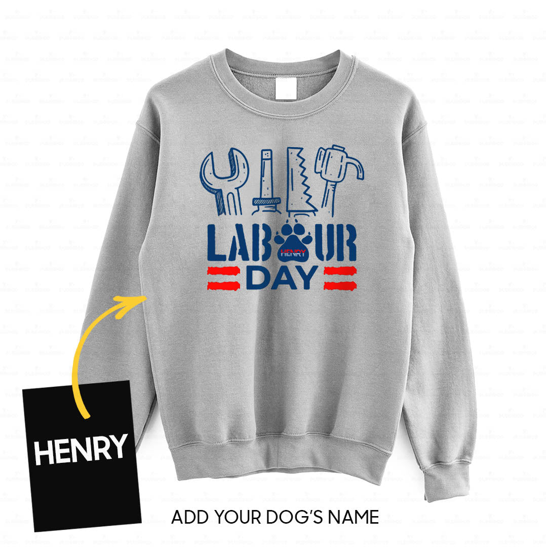 Personalized Dog Gift Idea - Happy Simple Labor Day For Dog Lovers - Standard Crew Neck Sweatshirt