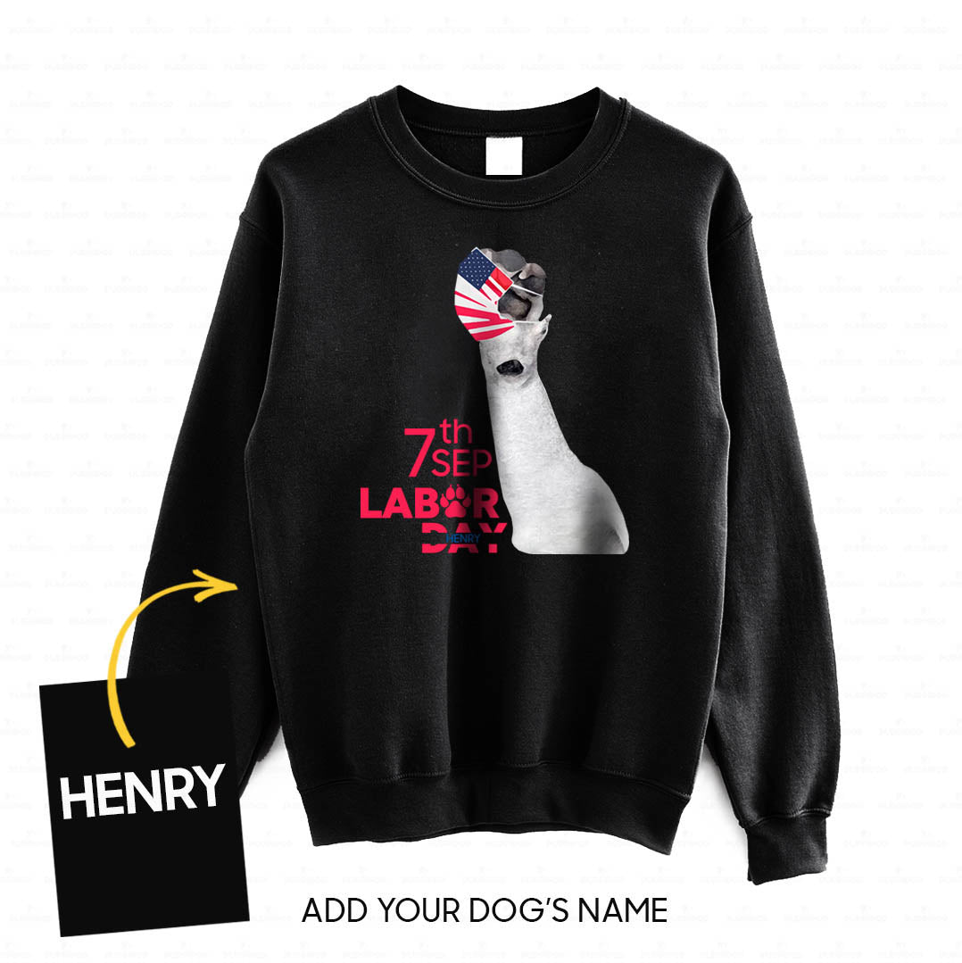 Personalized Dog Gift Idea - 7th Sep Labor Day With A Mask For Dog Lovers - Standard Crew Neck Sweatshirt