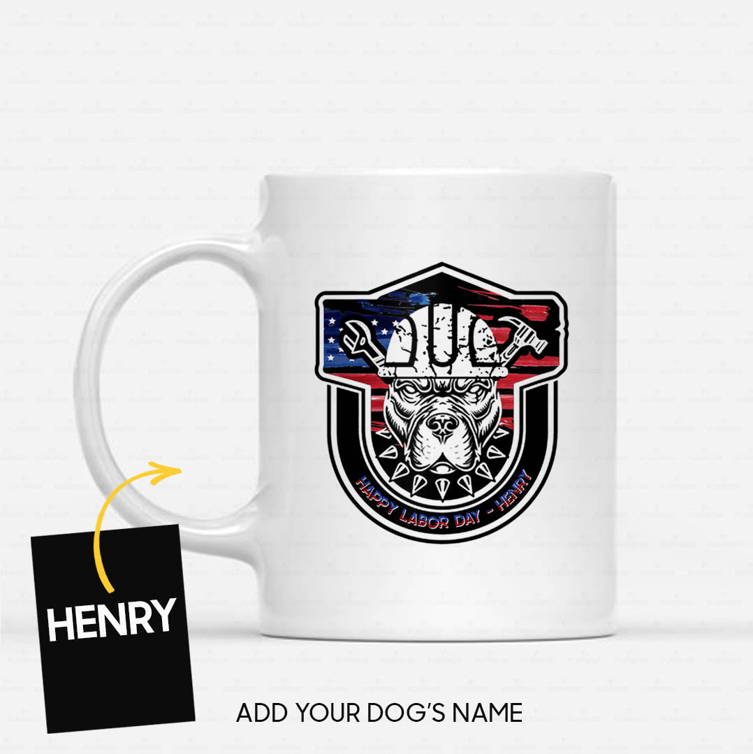 Personalized Dog Gift Idea - Happy Labor Day Cool Dog For Dog Lovers - White Mug