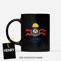 Thumbnail for Personalized Dog Gift Idea - Rocking Labor Day For Dog Lovers - Black Mug