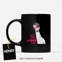 Thumbnail for Personalized Dog Gift Idea - 7th Sep Labor Day With A Mask For Dog Lovers - Black Mug