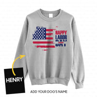 Thumbnail for Personalized Dog Gift Idea - Happy Labor Day Aside Letters For Dog Lovers - Standard Crew Neck Sweatshirt