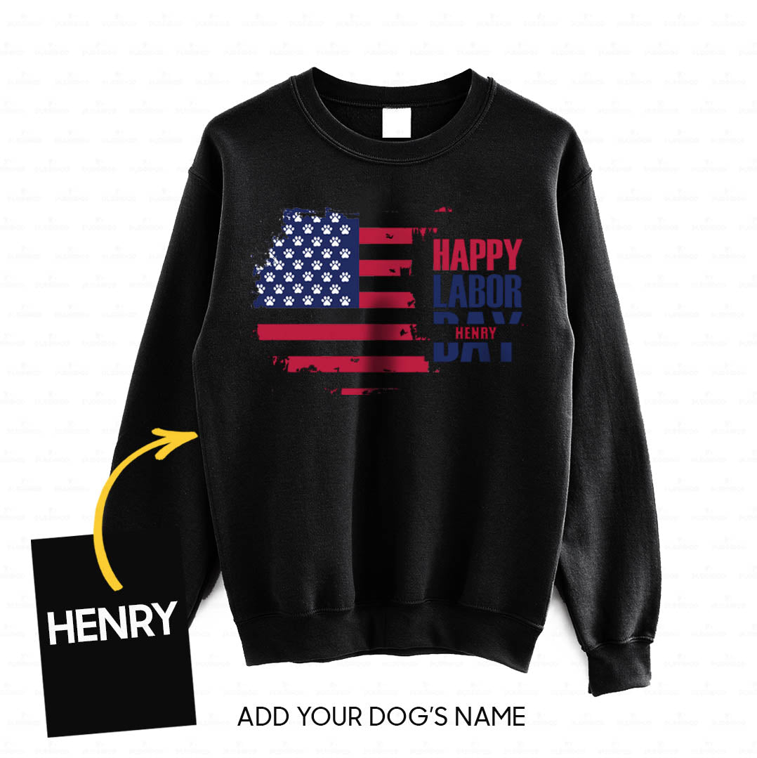 Personalized Dog Gift Idea - Happy Labor Day Aside Letters For Dog Lovers - Standard Crew Neck Sweatshirt