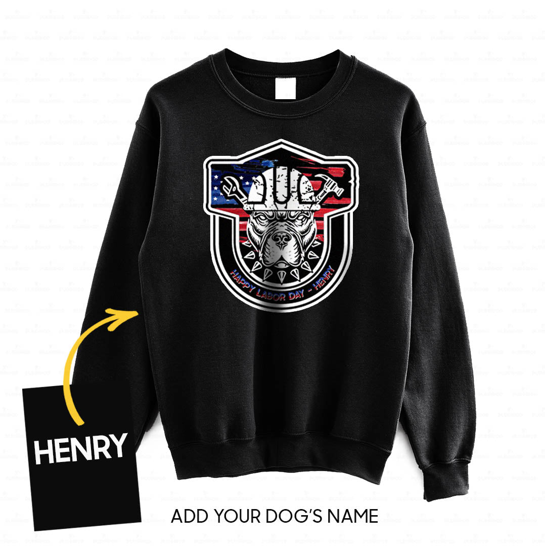 Personalized Dog Gift Idea - Happy Labor Day Cool Dog For Dog Lovers - Standard Crew Neck Sweatshirt