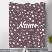 Thumbnail for Personalized Dog Name Blanket, Custom Blanket for Pet, Dog Bed Blanket, Pet Lover Gift - Best Personalized Gifts for Everyone