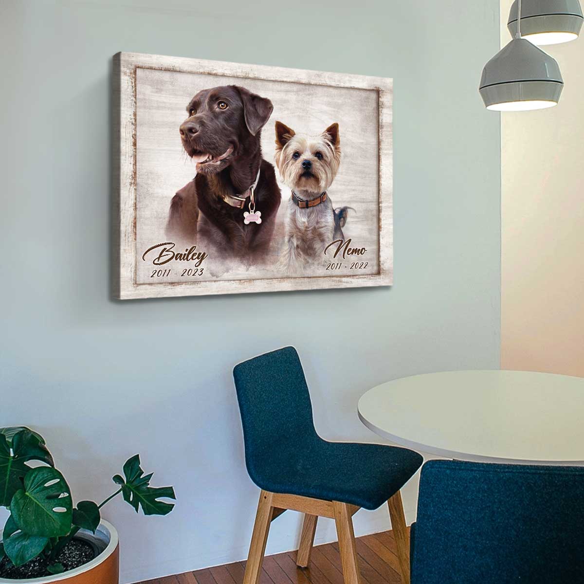 Dog Portrait Painting, Turn Pet Photo into Canvas Art, Gift for Dog Mom