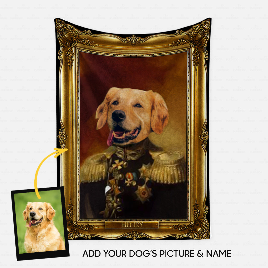 Personalized Dog Gift Idea - Royal Dog's Portrait 2 For Dog Lovers - Fleece Blanket