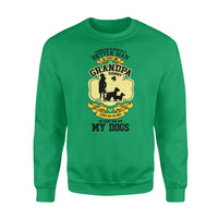 Thumbnail for Personalized St. Patrick Gift Idea - I Asked God To Make Me A Better Man For Grandpa - Standard Crew Neck Sweatshirt