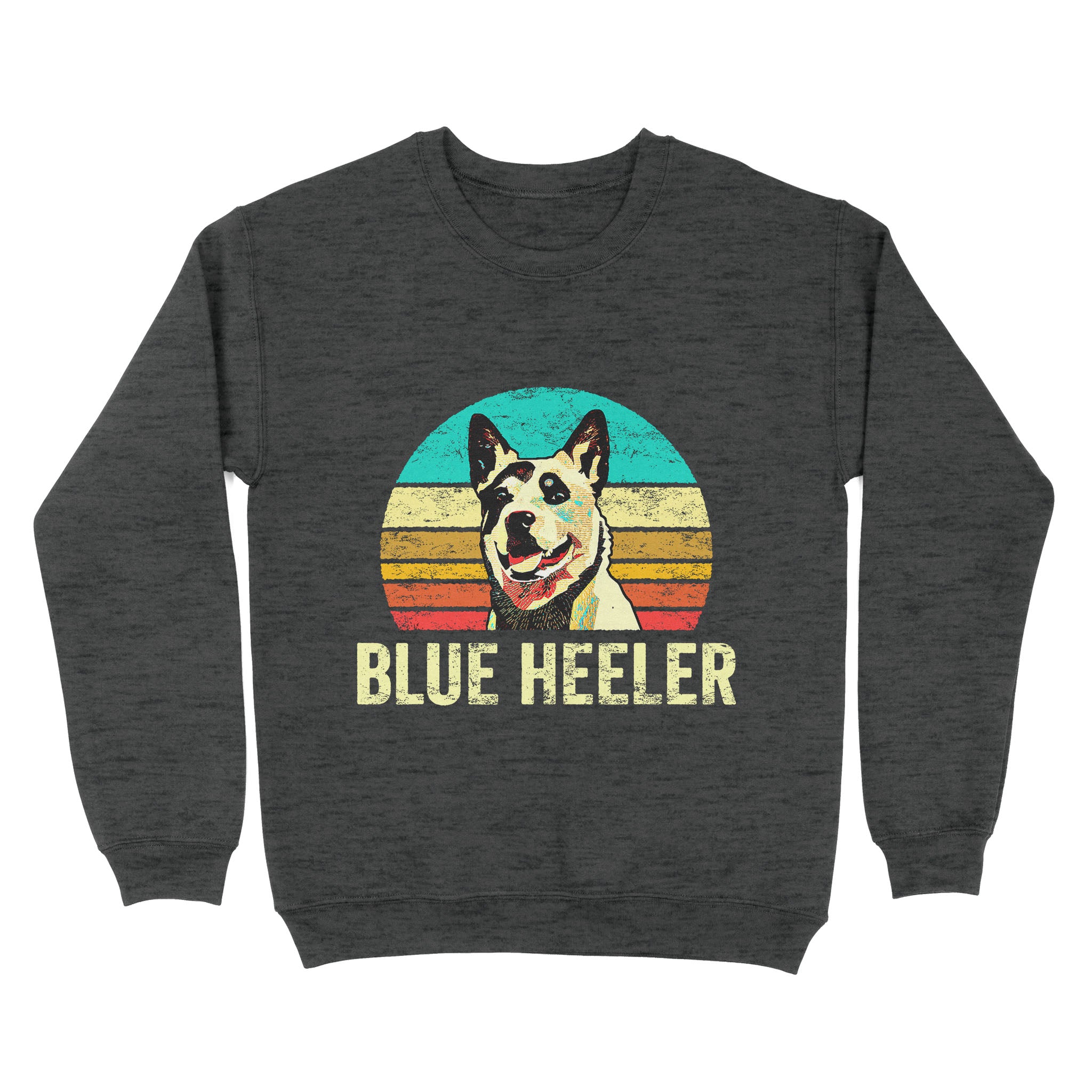Retro Gift For Dad Dog - Vintage Blue Heeler - Standard Crew Neck Sweatshirt