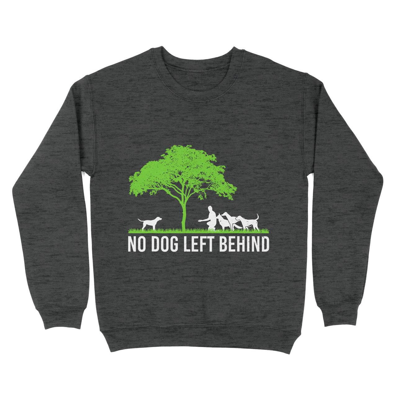 Gift For Dog Lover - No Dog Left Behind Cute Owner Walker Paw Puppy - Standard Crew Neck Sweatshirt