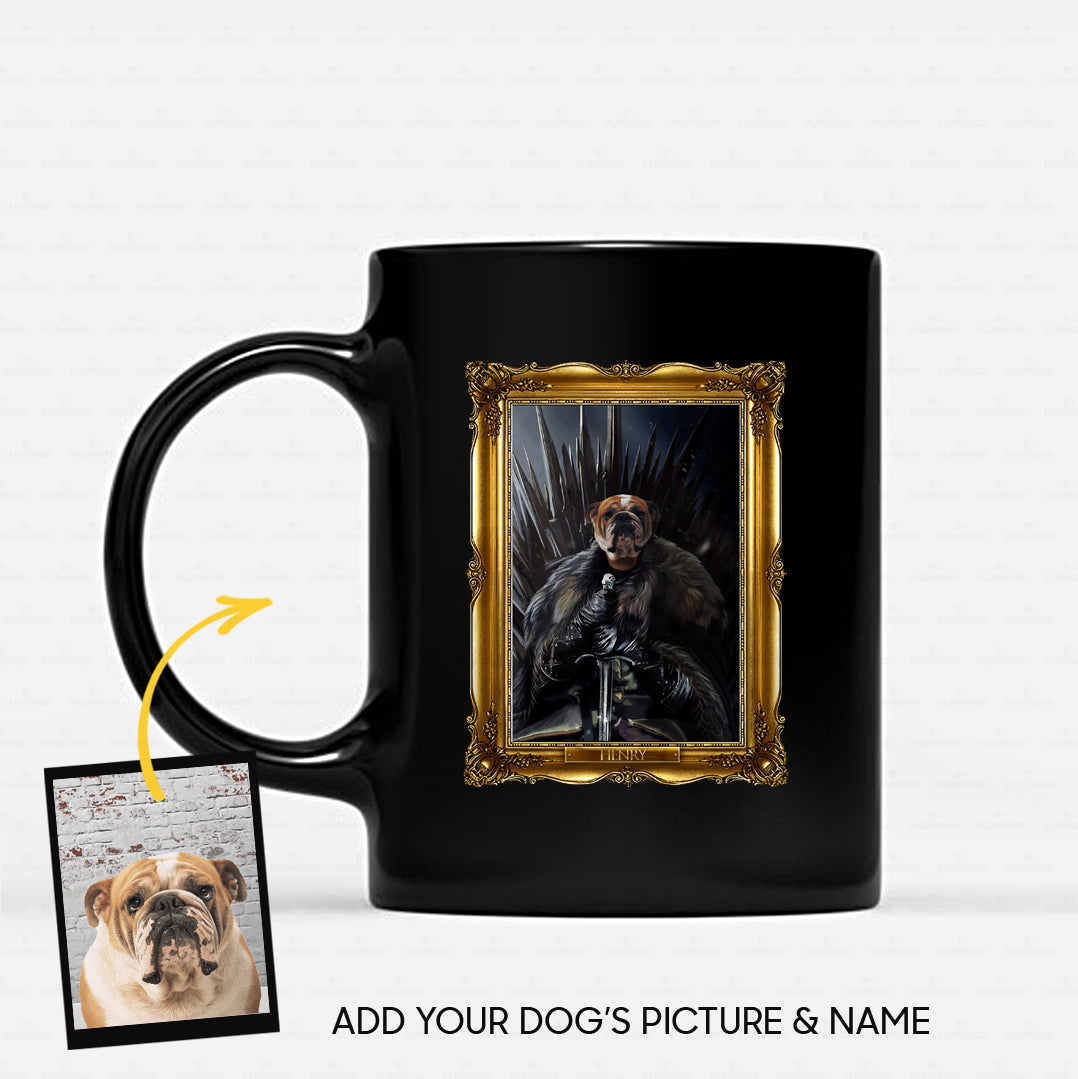 Personalized Dog Gift Idea - Royal Dog's Portrait 9 For Dog Lovers - Black Mug