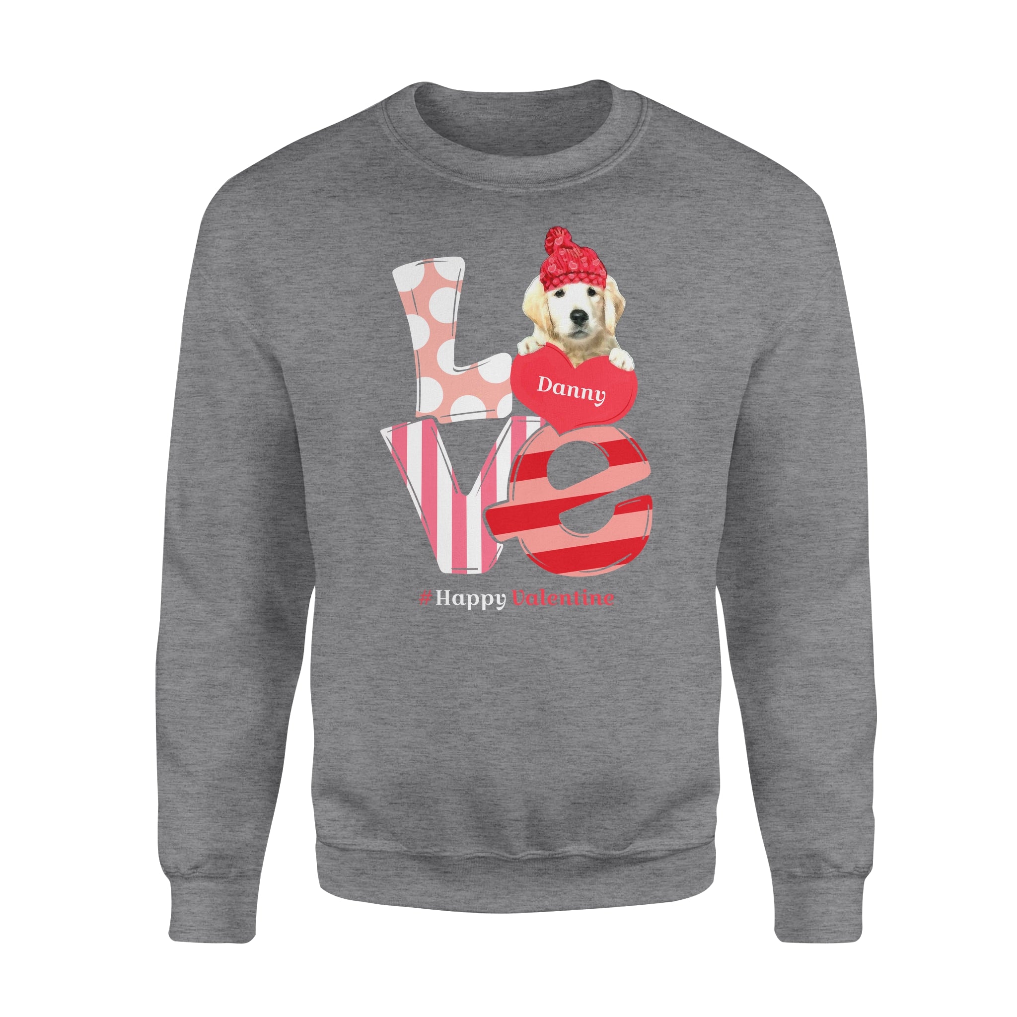 Personalized Valentine Dog Gift Idea - # Happy Valentine For Your Lover - Standard Crew Neck Sweatshirt