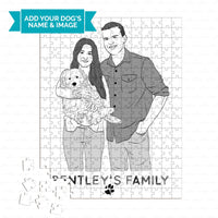 Thumbnail for Personalized Dog Gift Idea - Black And White Sketching Gift For Puppy Lovers - Puzzle