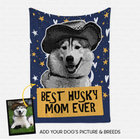 Thumbnail for Custom Dog Blanket - Personalized Creative Gift Idea - Best Mom In My Heart for Dog Lover - Fleece Blanket
