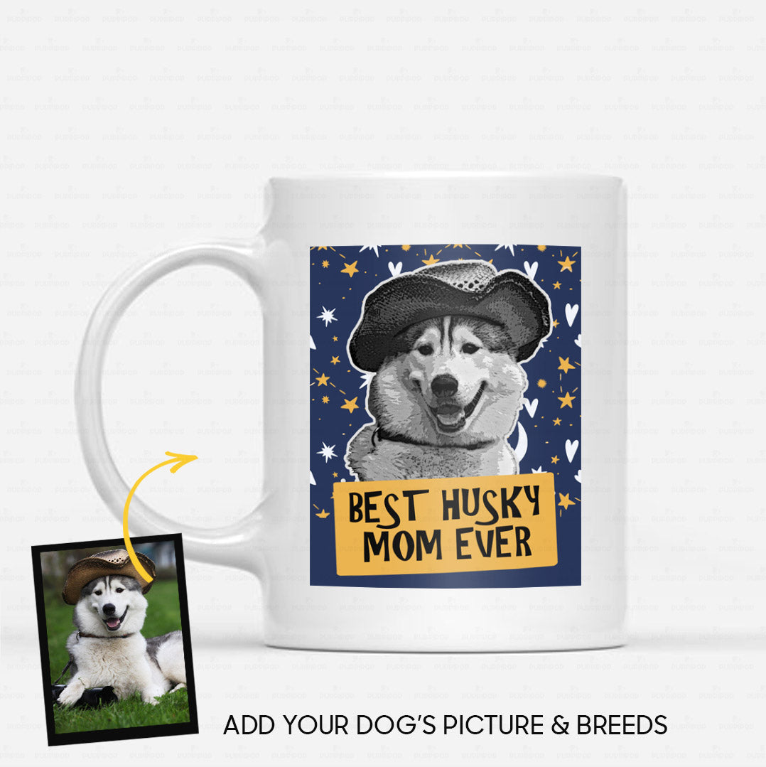 Custom Dog Mug - Personalized Creative Gift Idea - Best Mom In My Heart For Dog Lover - White Mug