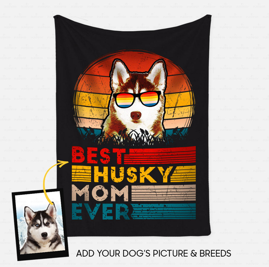 Custom Dog Gift Idea - Best Mom Ever For Dogmom Lover - Fleece Blanket