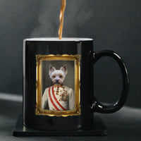 Thumbnail for Personalized Dog Gift Idea - Royal Dog's Portrait For Dog Lovers - Black Mug