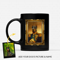 Thumbnail for Personalized Dog Gift Idea - Royal Dog's Portrait For Dog Lovers - Black Mug