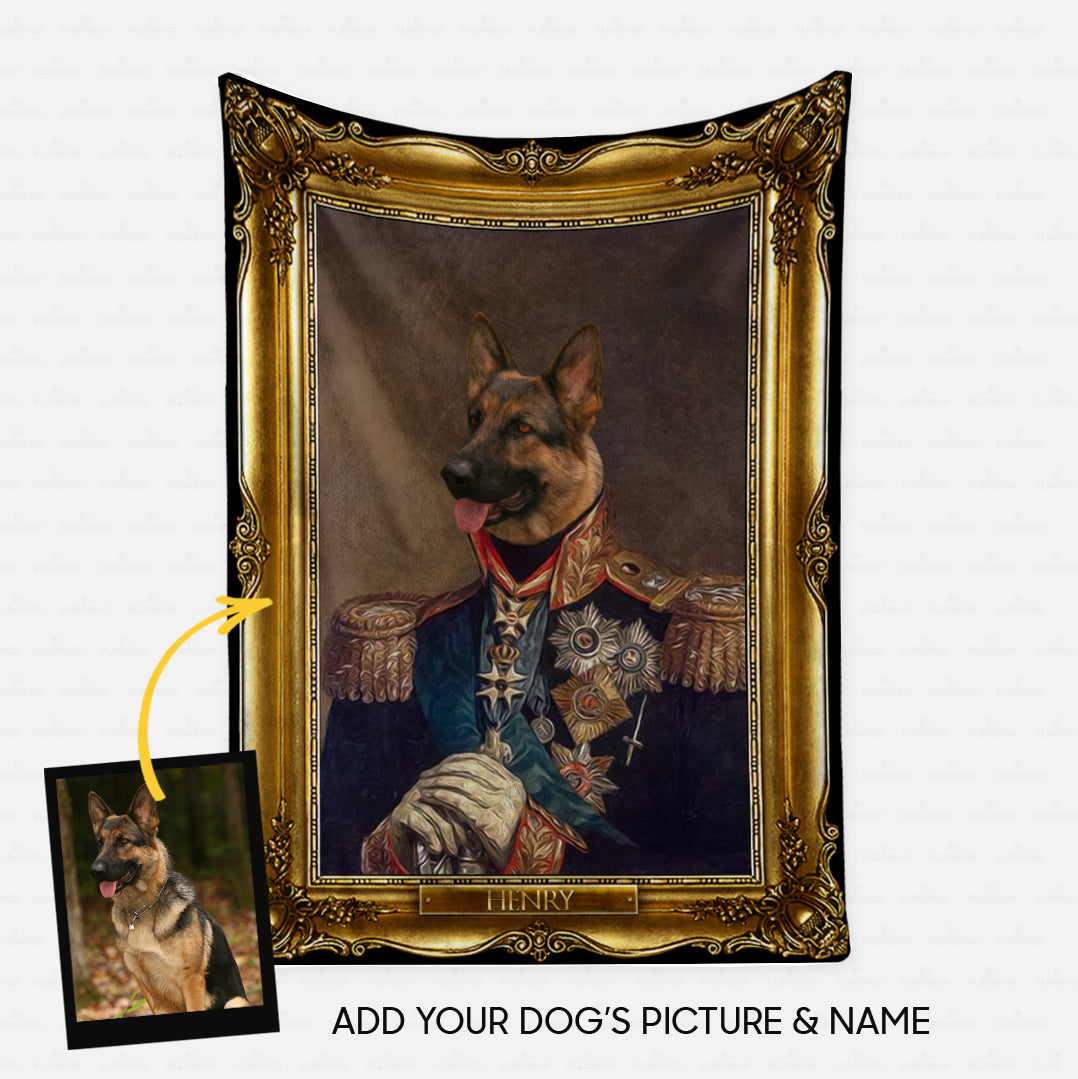 Personalized Dog Gift Idea - Royal Dog's Portrait 44 For Dog Lovers - Fleece Blanket