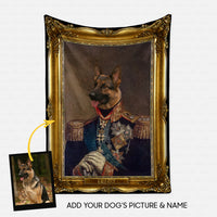 Thumbnail for Personalized Dog Gift Idea - Royal Dog's Portrait 44 For Dog Lovers - Fleece Blanket