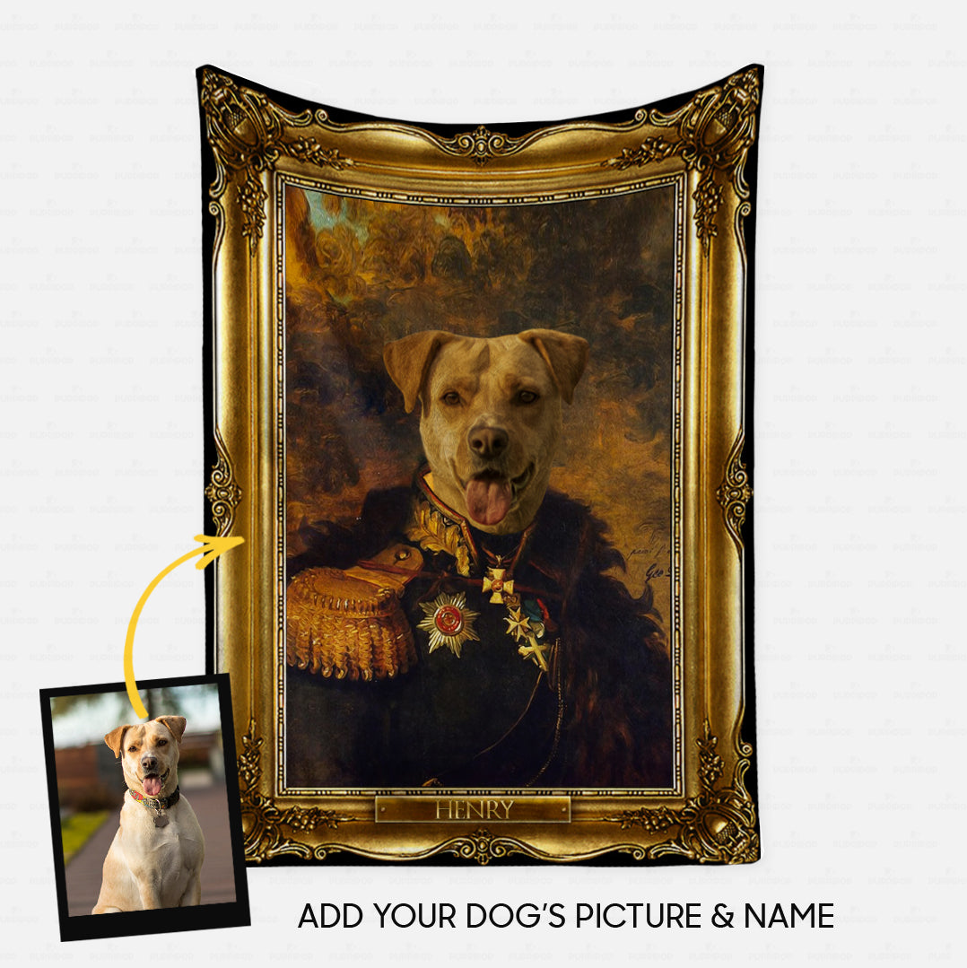 Personalized Dog Gift Idea - Royal Dog's Portrait 45 For Dog Lovers - Fleece Blanket