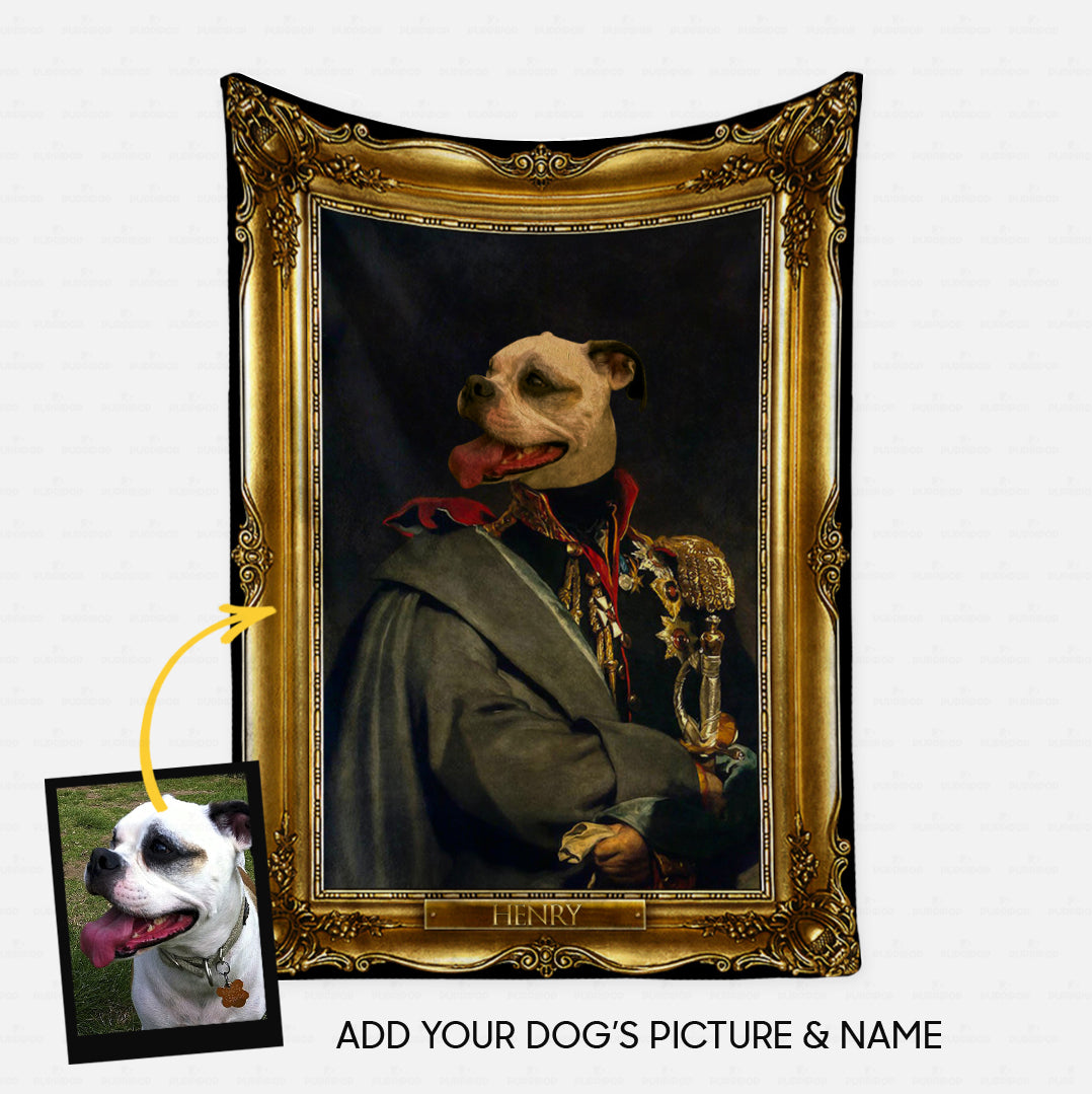 Personalized Dog Gift Idea - Royal Dog's Portrait 46 For Dog Lovers - Fleece Blanket