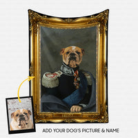 Thumbnail for Personalized Dog Gift Idea - Royal Dog's Portrait 48 For Dog Lovers - Fleece Blanket