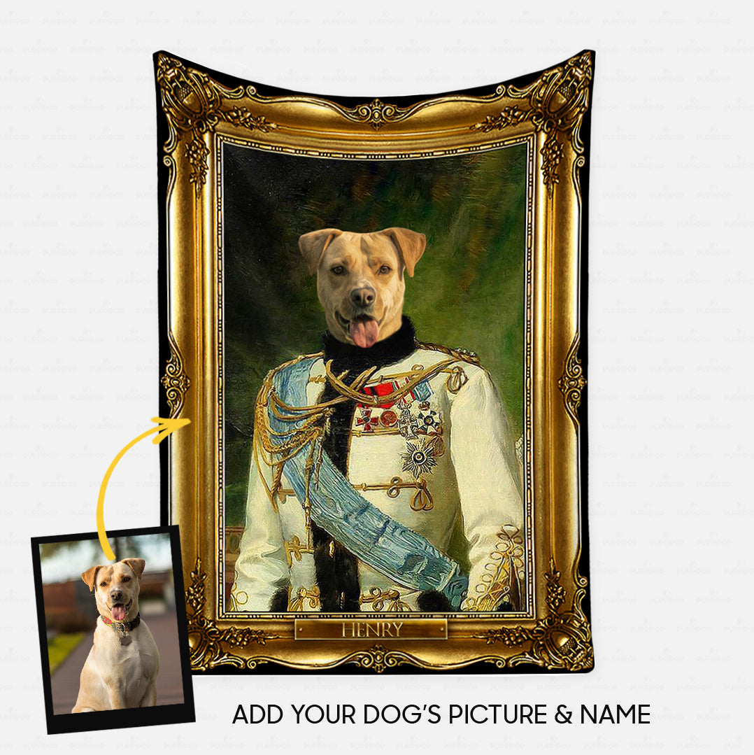 Personalized Dog Gift Idea - Royal Dog's Portrait 52 For Dog Lovers - Fleece Blanket