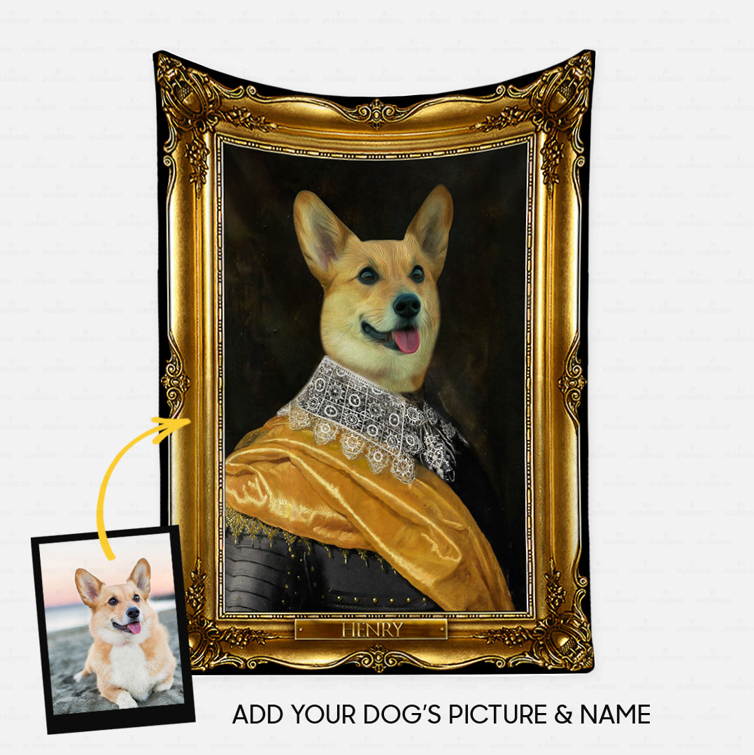 Personalized Dog Gift Idea - Royal Dog's Portrait 51 For Dog Lovers - Fleece Blanket